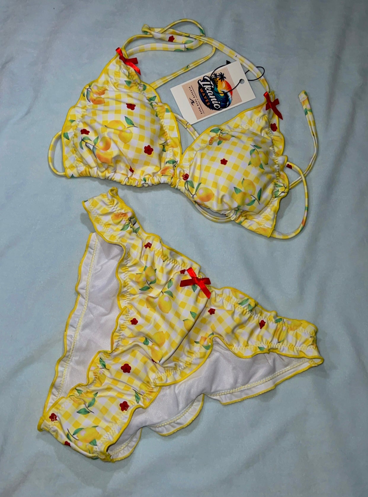 Lemon Picnic Ruffle Bikini Set 🍋